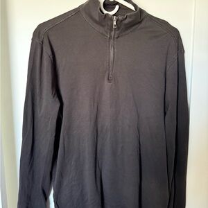 Perry Ellis Men's Black 1/4 Zip-Up Sweater size M